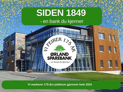 Bilde av Ørland Sparebank med glitter - Ørland Sparebank 175 år