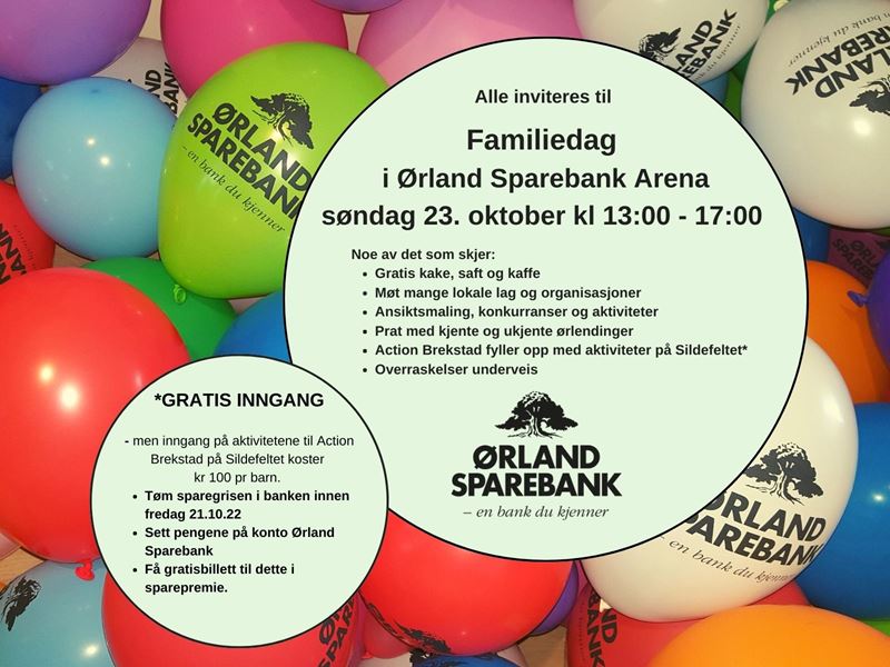 Plakat familiedag Ørland Sparebank