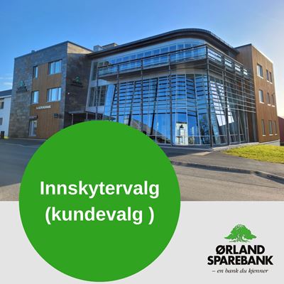 Bilde av Ørland Sparebank med tekst "Innskytervalg"