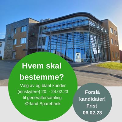 Innskytervalg - frist for å foreslå kandidater