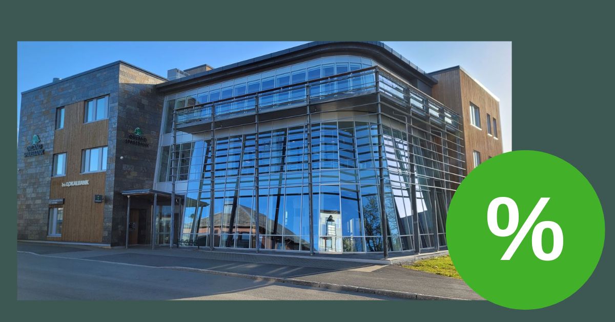 Bilde av Ørland Sparebank med prosenttegn for renteendringer